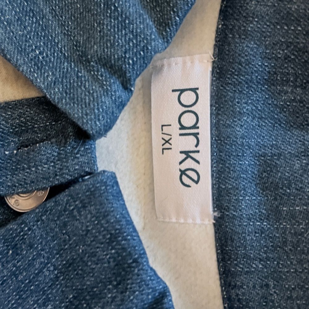 Parke Denim Collar Sweat Rugby Sweatshirt - Picture 4 of 7